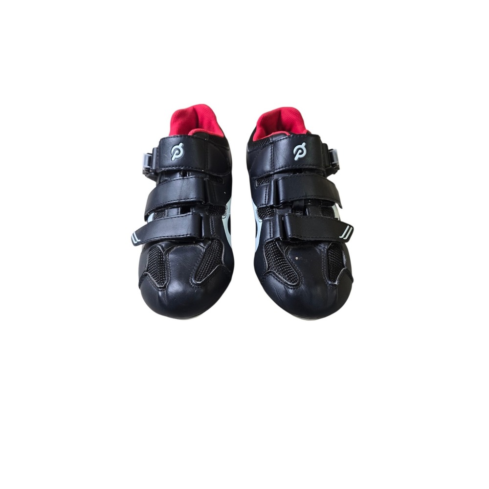 Peloton Cycling Shoes Black Red White EU 41 With Look Delta Cleats Indoor Bike - Picture 4 of 6